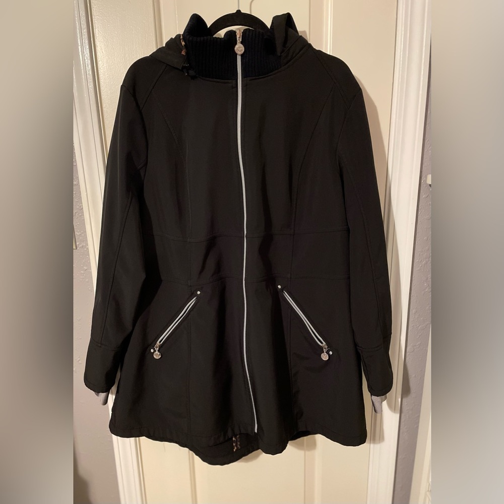 Black Betsey Johnson Raincoat 
Size 2XL